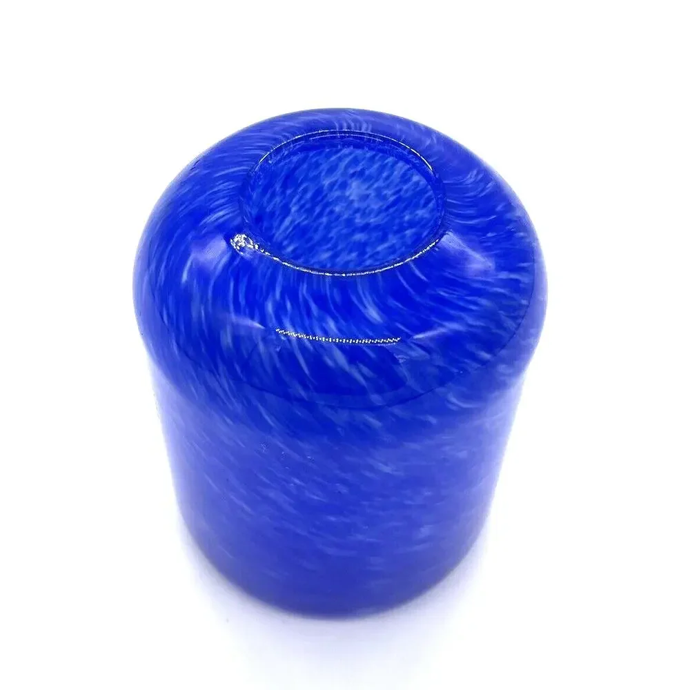 Art Glass Cobalt Blue & White Swirl Small Vase 4